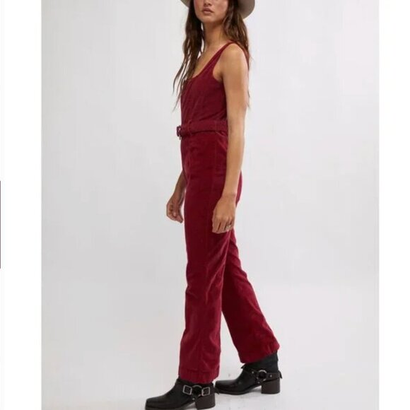 FREE PEOPLE NWT Party Starter One Piece / Holly Berry - 4 - Picture 4 of 13